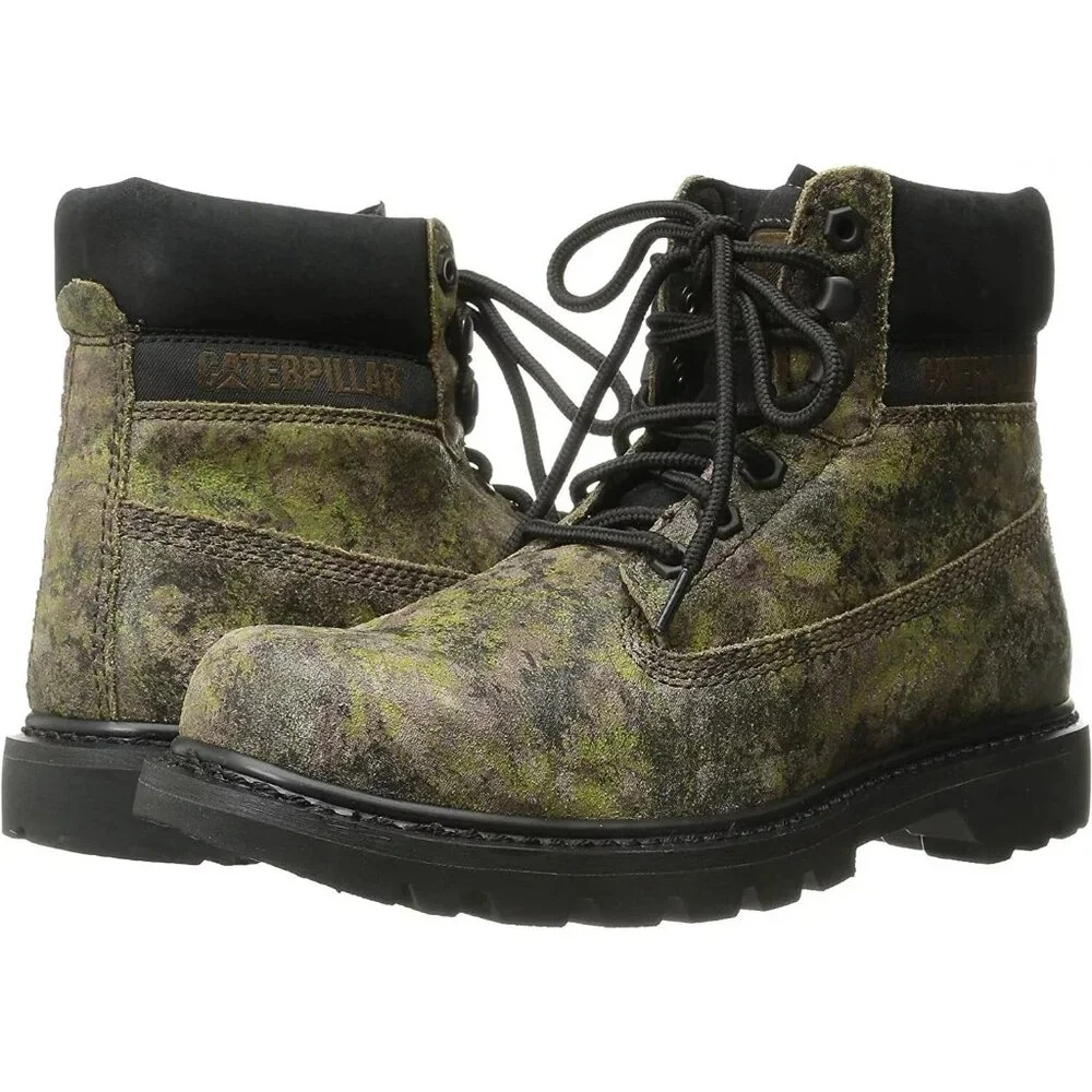 NWT Mens Size 9 Caterpillar Colorado Camo Work Hunting Leather Boots NEW